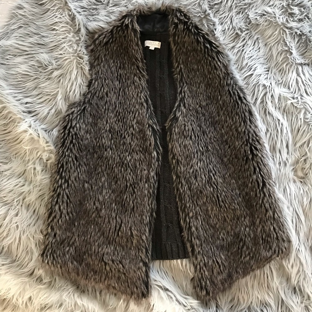 Faux fur vest